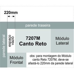 Guarda Roupa Modulado Canto Reto 1 Porta Requinte+  - 6