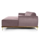 Ver imagem 4 de Sofá 3 Lugares Lisboa D07 com Chaise Direita 230cm Veludo Rosa - D’Rossi
