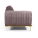 Ver imagem 6 de Sofá 3 Lugares Lisboa D07 com Chaise Direita 230cm Veludo Rosa - D’Rossi