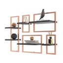 Ver imagem 2 de Conjunto 6 Prateleiras Industrial Preto/cobre - Pleno