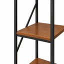 Ver imagem 5 de Mesa Escrivaninha Retangular Bela Industrial MDF e Aço Carbono 110cm Preto e Imbuia