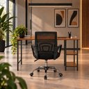 Ver imagem 4 de Mesa Escrivaninha Retangular Bela Industrial MDF e Aço Carbono 110cm Preto e Imbuia