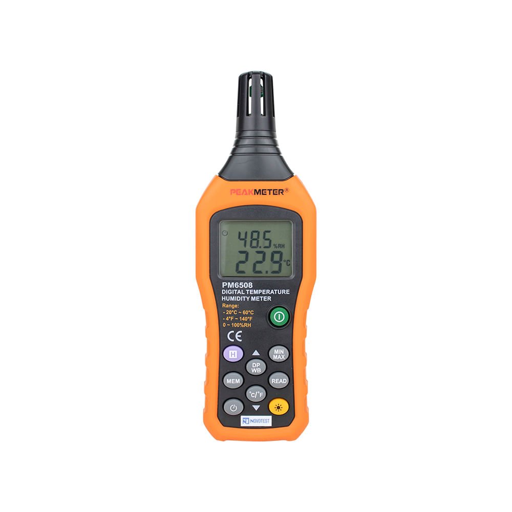 Termo Higrômetro Digital Ponto de Orvalho Data Logger Hold And Recall -20 °c - +60 °c Humidade 0 a 1