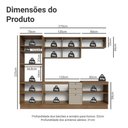 Ver imagem 3 de Armário de Cozinha Completa 270 Cm Rustic/crema Vik Madesa 01