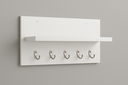 Ver imagem 4 de Porta Chaves MDF Branco Parede 5 Ganchos Decoração Entrada