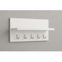 Ver imagem 1 de Porta Chaves Mdf Branco Parede 5 Ganchos Decoração Entrada