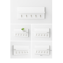 Ver imagem 2 de Porta Chaves MDF Branco Parede 5 Ganchos Decoração Entrada