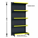 Ver imagem 2 de Gondola Parede 170 Fit Ate 5 Metros 1 Canto Preto 30b Pe Amarelo