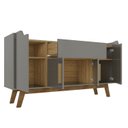 Ver imagem 4 de Buffet Aparador 1 Gaveta 4 Portas Retro Pés De Madeira Future