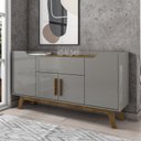 Ver imagem 2 de Buffet Aparador 1 Gaveta 4 Portas Retro Pés De Madeira Future