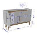 Ver imagem 5 de Buffet Aparador 1 Gaveta 4 Portas Retro Pés De Madeira Future