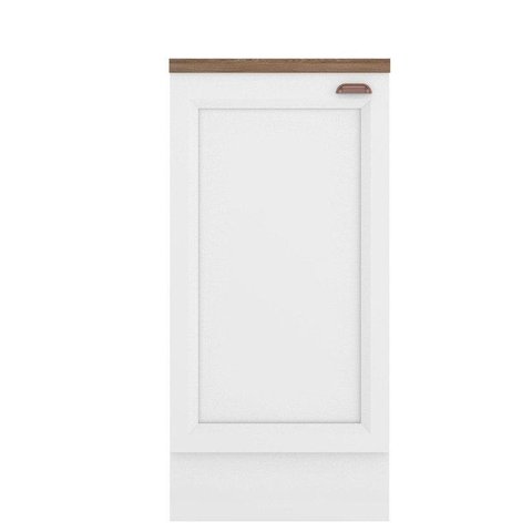 Balcão de Cozinha 41cm 1 Porta com Tampo Unna Yescasa Branco