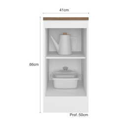 Balcão de Cozinha 41cm 1 Porta com Tampo Unna Yescasa - 6