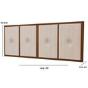 Ver imagem 2 de Painel Cabeceira Box Queen 1,60 Detalhe Madeira Suede Bege - Comprar Moveis em Casa