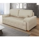 Ver imagem 1 de Sofá 2 Lugares 180cm Couro Legítimo Roma Scala Decor Bege