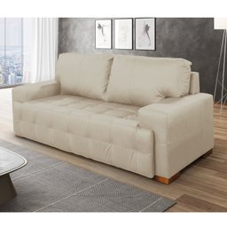 Sofá 2 Lugares 180cm Couro Legítimo Roma Scala Decor - 1