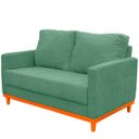 Ver imagem 4 de Sofa Berlim 2 Lugares Base de Madeira Tecido Impermeável Verde Musgo