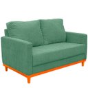 Ver imagem 3 de Sofa Berlim 2 Lugares Base de Madeira Tecido Impermeável Verde Musgo