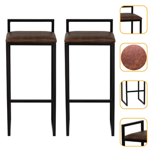 Kit 2 Banqueta Quadrada Preta para Balcão Ilha Cozinha Gourmet Bancada Piscina Bares Àrea de Lazer