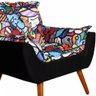 Poltrona Decorativa Melissa Pés Madeira Suede Romero Britto - 5