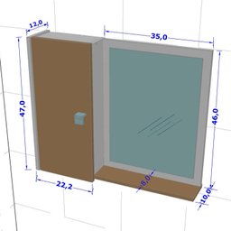 Espelheira para Banheiro 1 Porta 2 Prateleiras Gênova  - 4