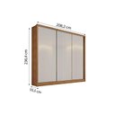 Ver imagem 2 de Guarda Roupa Casal 3 Portas de Correr e 4 Gavetas Arezzo Plus Cumaru - Novo Horizonte