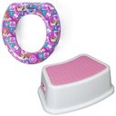 Ver imagem 1 de Kit Completo Desfralde Redutor Assento Vaso Sanitário Rosa e Degrau Banquinho Crescidinho Patrulha C