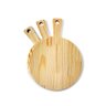 Kit 10 Tábuas de Servir Pizza Petiscos Porção Queijos - Madeira de Pinus Redonda 35 cm - 1