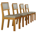 Ver imagem 7 de Mesa Redonda Mdf com Vidro 1,08m 4 Cadeiras Flora Leifer