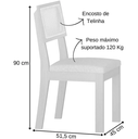 Ver imagem 5 de Mesa Redonda Mdf com Vidro 1,08m 4 Cadeiras Flora Leifer