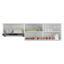 Ver imagem 2 de Kit 2 Armários de Cozinha Aéreos 3 Portas Veneza Multimóveis Mp2145 Branco/dourado