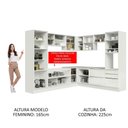 Ver imagem 7 de Cozinha Com Armário E Balcão Branco/Branco Veludo
