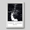 Quadro Mapa Porto Alegre - 45x30cm - Moldura Caixa Branco - 1