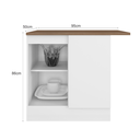 Ver imagem 5 de Balcão de Canto Reto 1 Porta com Tampo Unna Yescasa