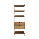 Ver imagem 2 de Modulo Closet Industrial com Gaveta Ferro Branco Amêndoa
