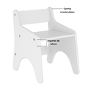 Ver imagem 5 de Conjunto Infantil 3 Pecas 1 Mesa 1 Cadeira com Regulagem 1 Estante Organizadora Branco