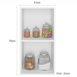 Armário Aéreo de Cozinha 41cm 1 Porta Unna Yescasa - 5