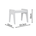 Ver imagem 3 de Conjunto Infantil 3 Pecas 1 Mesa 1 Banquinho 1 Bau Organizador Branco