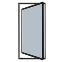 Ver imagem 1 de Janela capelinha em alumínio preto classic - 100X80