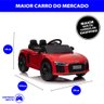 Carro Elétrico Infantil Audi R8 Vermelho 12v com Controle Remoto Zippy Toys - 6