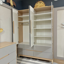 Ver imagem 2 de Guarda Roupa Infantil Quater Linha Tomi Carvalho com Cinza