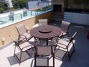 Ver imagem 5 de Conjunto Lótus com Mesa Giratória 1,40m + 6 Poltronas - Marrom Capuccino