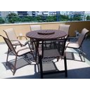 Ver imagem 4 de Conjunto Lótus com Mesa Giratória 1,40m + 6 Poltronas - Marrom Capuccino