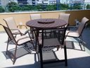 Ver imagem 4 de Conjunto Lótus com Mesa Giratória 1,40m + 6 Poltronas - Marrom Capuccino