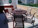 Ver imagem 6 de Conjunto Lótus com Mesa Giratória 1,40m + 6 Poltronas - Marrom Capuccino