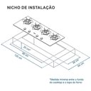 Ver imagem 5 de Cooktop Linear Venax Arena 4 Bocas Preto Bivolt