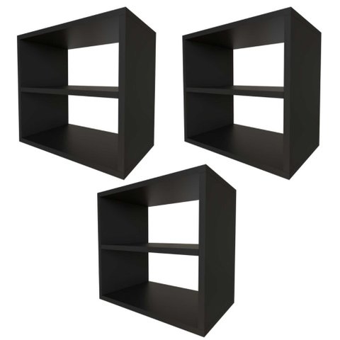 Conjunto 3 Nichos Prateleira para Quarto Infantil