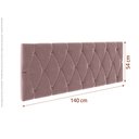 Ver imagem 3 de Cabeceira Leticia de Cama Box Casal 1,40:rose