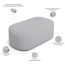Ver imagem 4 de Kit 02 Puffs Decorativos Orgânicos para Living Quarto 100cm Doha W01 Linho Cinza - Lyam Decor