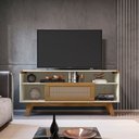 Ver imagem 3 de Rack para TVs até 55 Polegadas 1 Porta 4 Nichos Pés em Madeira Maciça Lazuli